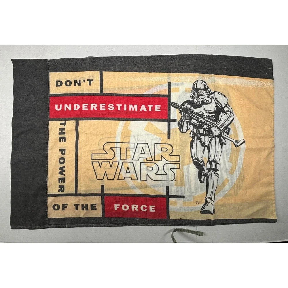 Vintage Star Wars Pillowcase Set Darth Vader Stormtrooper 1997‎ Lucasfilm GUC